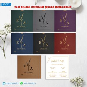 XL Gümüş Baskılı Davetiye – 709 (Kopya)