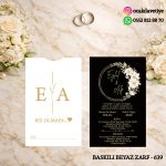Dik Beyaz Baskılı Davetiye – DB287 (Kopya)