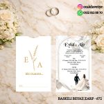 Dik Beyaz Baskılı Davetiye – DB661 (Kopya)