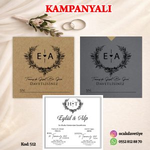 XL Gümüş Baskılı Davetiye – 397-K (Kopya)