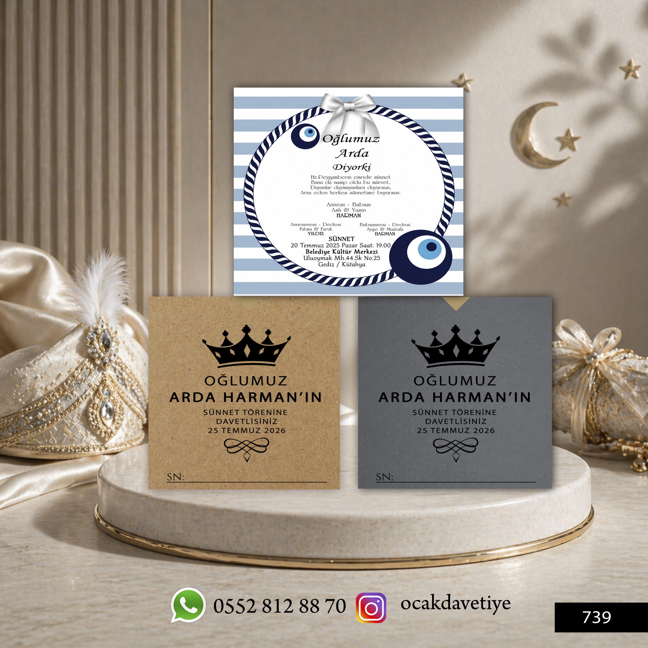 XL Zarflı Sünnet Davetiyesi – 738 (Kopya)
