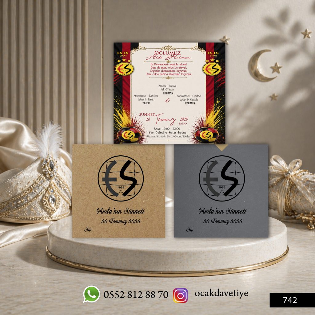 XL Zarflı Sünnet Davetiyesi – 741 (Kopya)