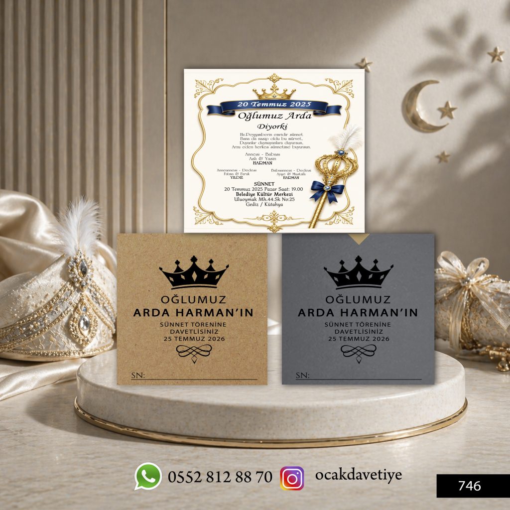 XL Zarflı Sünnet Davetiyesi – 745 (Kopya)
